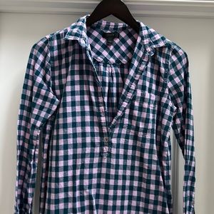 J Crew - half button down shirt - size 0